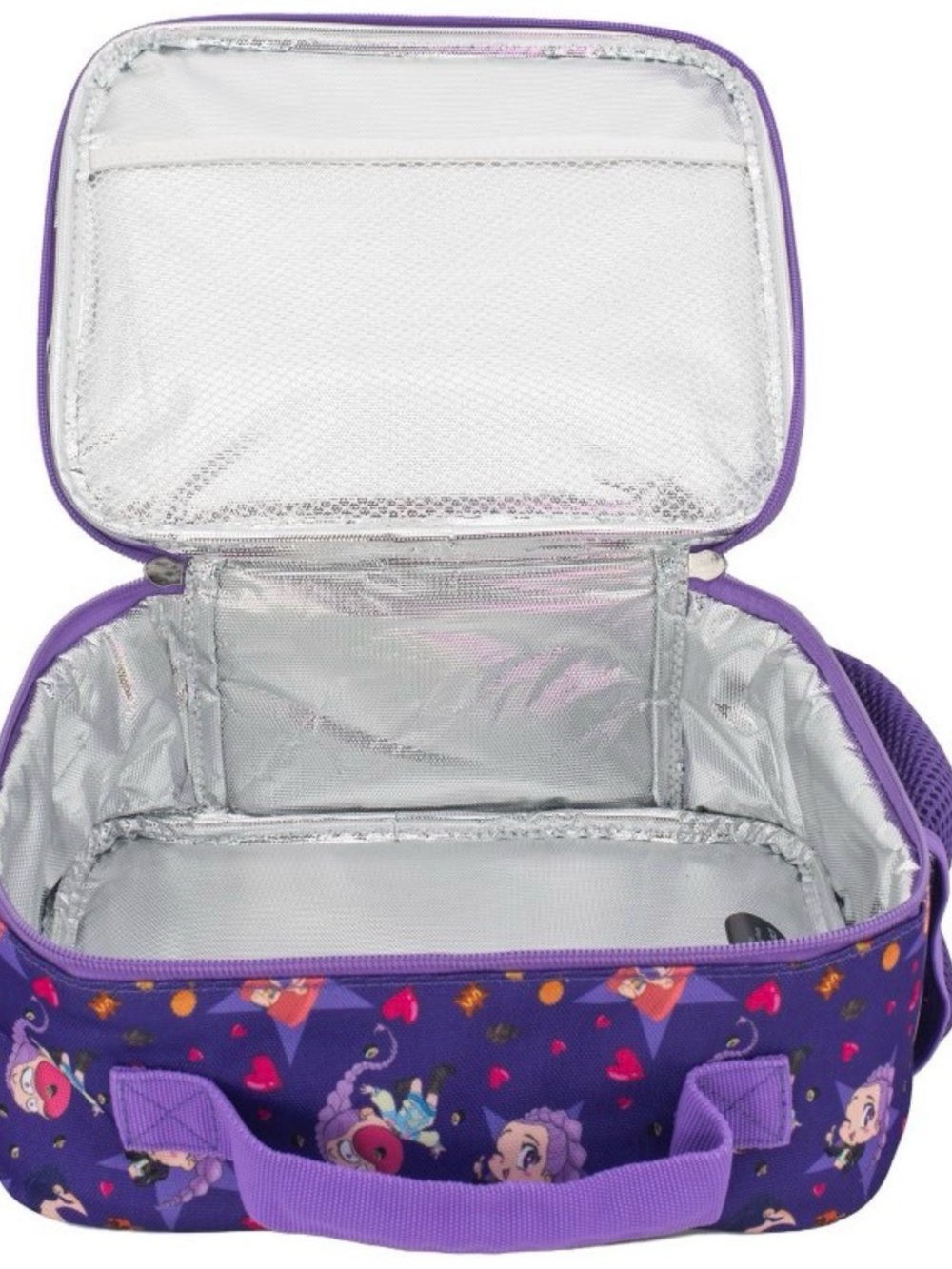 NWT Purple K Pop Demon Hunters Kids Lunch Box with Snack Pouch - Picture 4 of 10